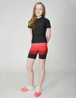 Starfire shorts are orange and black, made for climbers